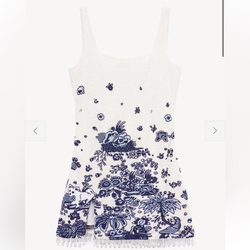 STAUD Le Sable Dress Blue Toile - Picture 4 of 7